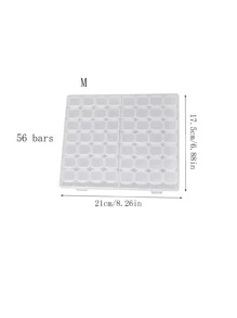 1 件装多功能透明收纳盒，带 56/28 个可拆卸隔层，独立隔层用于存放珠宝配件、小物件，采用可堆叠设计和透明盖子，非常适合整理钻石工具 - 彩色 - 查看 10