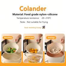 2 件/套厨房工具套装：开槽意大利面服务勺、蔬菜过滤器、塑料滤锅、食物勺、用于过滤、烹饪和上菜、厨房小工具 - 彩色 - 查看 8