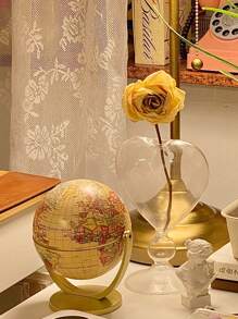 1pc Vintage American Style Decorative Floating Globe, 3D Raised Relief Luxury High-End Small Size Desk Decor For Study/Office,Home Decor,Kitchen Decor,Room Decor,Party Decor,Decorative Crafts,Desk Ornaments,Table Decorative Ornaments,Party Gift Decorations,Christmas Decorations,Christmas Gift.