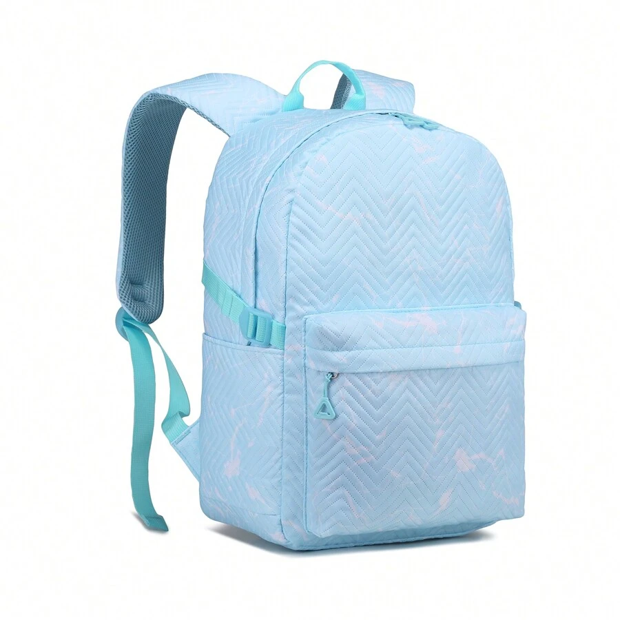 Lightweight Water-Resistant School Backpack With Secure Laptop Compartment Unisex Casual Daypack For College Travel Boys Girls Women Men Teenagers - Baby Blue - View 1