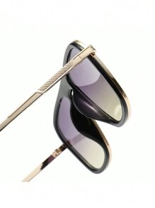 Vintage Fashion New Punk Style Popular Ins Style Glasses - Brown - View 9