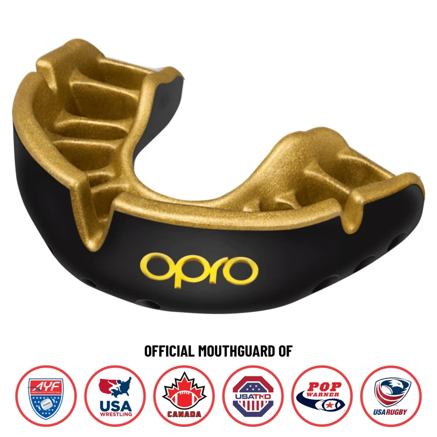 Gold Level Mouthguard, Sports Mouth Guard In Adult Size, Featuring Revolutionary Fitting Technology For Boxing, Lacrosse, MMA, Martial Arts, Hockey, And All Contact Sports - Opro By Marcy - Multiple Colors - Black - View 1