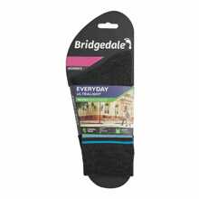 Bridgedale Womens Liner Base Layer Merino Wool Performance Boot Socks (Dk Grey / Blue) - Fast Shipping And Quick Delivery - Grey - View 2