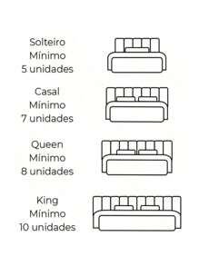 Decorative King Bed Headboard 10 Modules 2.00x0.60cm Upholstered Suede MODULAR NUVEM - 鏽棕色 - 查看 6