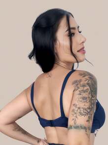 Maternity Package Kit 03 Breastfeeding Bras In MICROFIBER Navy/ Rose/ White. - Multicolor - View 3