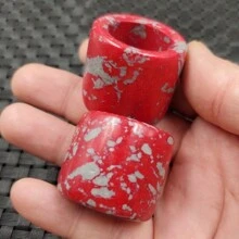 1 件天然玉拇指环，宝石手指，多种款式和颜色可供选择，手工制作的独特宽环，通用环直径，护身符戒指，男士戒指，送给丈夫的礼物。 - E - 查看 3