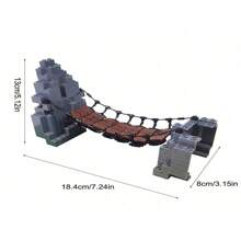 2024 New MOC Construction Toy Series Suspension Bridge Cliff Top Bridge Building Blocks Accessory Room Decoration - Suspension Bridge Series - View 2