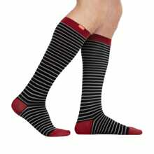 VIM & VIGR 1 Pack Nylon Graduated Compression Socks | 30-40 MmHg (Black & Grey) - Fast Shipping And Quick Delivery - Grey - View 3