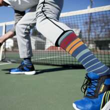 VIM & VIGR 1 Pack Nylon Graduated Compression Socks | 30-40 MmHg (Black & Grey) - Fast Shipping And Quick Delivery - Grey - View 2