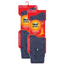 Heat Holders 2 Pack Mens Extra Long Knee High Ski Socks (Navy) - Fast Shipping And Quick Delivery - Blue - View 4