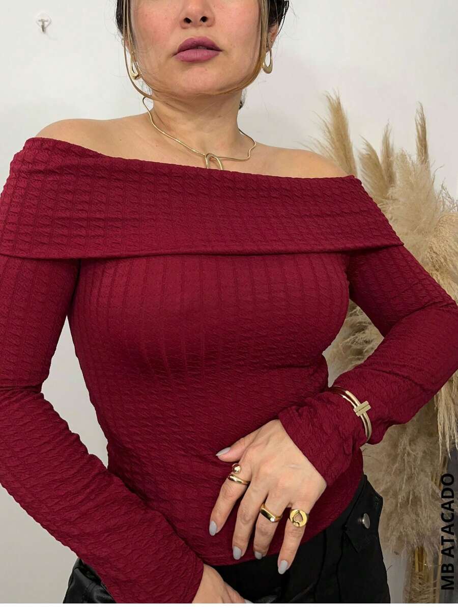 Women Blouses - 紫紅色 - 查看 1