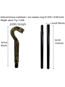 1 pièce Accessoire de costume de sceptre de pharaon à l'œil de serpent cobra "Spooktacular Creations", bâton thématique égyptien pour Halloween, fête costumée, cosplay