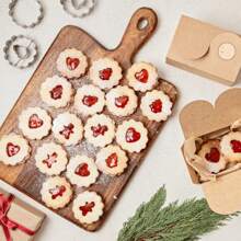 9 Stück Weihnachtsplätzchen Ausstecherformen Set, feines Gebäck Plätzchen Stempelset geeignet für Geburtstag, Weihnachten, Valentinstag Party Backdekoration