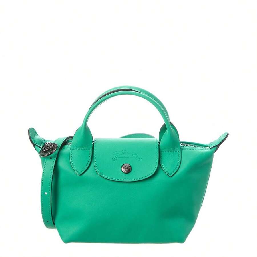 Longchamp Le Pliage Xtra XS Leather Handbag - Green - View 1