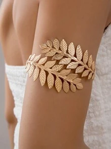 1pc Fashionable Leaf Shaped Armband, Suitable For Spring And Summer Wear - Leaves - View 2