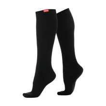 VIM & VIGR 1 Pack Moisture Wicking Nylon Graduated Compression Socks | 15-20 MmHg (Navy) - Fast Shipping And Quick Delivery - Black - View 1