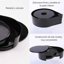 ANTSAY Escarchador De Vasos,Escarchador de Vasos Rimmer con 3 Bandejas Giratorias Salada Azúcar Jugo de Limon,Tarros Rimmer de Vidrio,Accesorios de Coctelerí,Ideal para Margarita, Bar, Clubes, Fiesta,Reunión - Negro - Ver 5