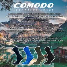 Comodo 1 Pack Merino Wool Quick Drying Lightweight Hiking Socks (Khaki Green) - Fast Shipping And Quick Delivery - Blue - View 2