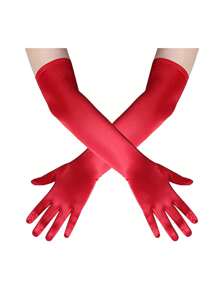 D EXCEED 1 PC / 3 PCS 50s Long Opera Party Gloves For Women 20s Satin Gloves Costumes Elbow Length Bridal Evening Dress Wedding Party, 22 Inches Gifts For Mom And Teachers Halloween - Long Satin Gloves - View 8