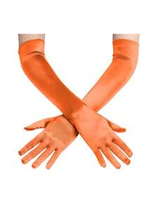 D EXCEED 1 PC / 3 PCS 50s Long Opera Party Gloves For Women 20s Satin Gloves Costumes Elbow Length Bridal Evening Dress Wedding Party, 22 Inches Gifts For Mom And Teachers Halloween - Long Satin Gloves - View 6