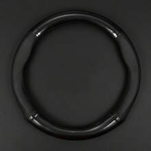 For Toyota Steering Wheel Cover, Premium Leather & Carbon Fiber Car Steering Wheel Cover , Non-Slip, Breathable, For Toyota Accessories - 黑色 - 查看 9