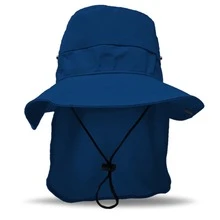 Sombrero de Legionario o Cazador con Capa de protección del Sol - Azul - Ver 5