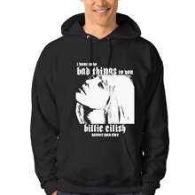 Billie Eilish Unisex Adult Bad Things Hoodie (Black) - Black - View 2