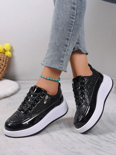 Scarpe da corsa leggere e traspiranti con glitter massicci, scarpe da donna in mesh, scarpe casual sportive, nuove sneaker estive con suola spessa