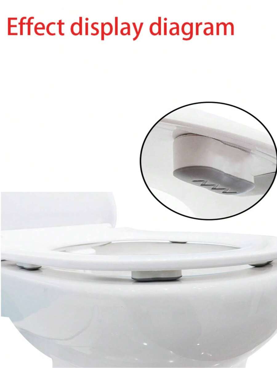 4pcs Toilet Seat Bumpers, Strong Cushion And Adhesive Toilet Seat