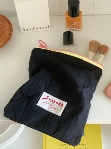 1 pieza Bolsa de maquillaje tipo macaron, bolsa portátil para el almacenamiento de compresas higiénicas, bolsa de almacenamiento, bolsa de cambio para decoración del hogar, viajes, almacenamiento, bolsa de maquillaje, estuche de cosméticos, organizador de viaje, organizador de maquillaje de gran capacidad, para lápiz de labios, pinceles, cuidado de la piel, teléfono móvil, monedas, artículos pequeños, para el hogar, regalo, vacaciones y festivales de Halloween y Navidad, de uso multifuncional, con estilo bohemio, para vacaciones en la playa, colección de baño, colección de dormitorio, de gran capacidad