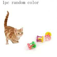 1 st geometrisk mönstrad plastkattleksakshantel med klocka, inget batteri behövs - Multifärgad - Visa 3