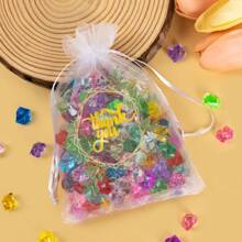 20PCS Thank You Organza Gift Bags With Drawstring Wedding Birthday Party Favor Bags - Multicolor - View 6