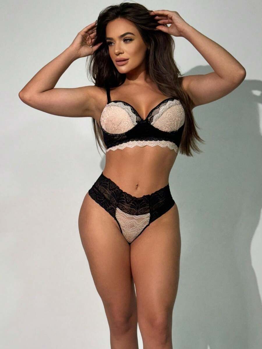 Women Sexy Lingerie Sets - Màu be - Xem 1