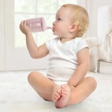 1pc 2-In-1 Silicone Sippy Cup With Straw, Colorful Toddler Drinking Cup With Handle - Multicolor - View 3