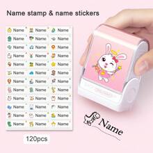 1pc Customizable Name Stamp, Personalized Clothing Label Stamp With Fun Designs, Waterproof And Long-Lasting Ink, Perfect For Marking Clothes Bags And More, High-Quality Name Stamp, Unique And Practical Name Stamp For Efficient Identification For Anniversaries, For Birthdays, For Christmas, For Winter, For Fall/Autumn, For School, For Business/Work/Office Back To School, Back To School, School Supplies,Office & School Supplies,Xmas Decoration,Solid Color Name Stamp