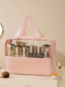 女士便携式旅行洗漱包女式透明防水化妆品收纳包返校书包旅行必需品旅行收纳包海滩暑假学校化妆包返校用品化妆品收纳包学校用品包收纳包房间用品 - 彩色 - 查看 6