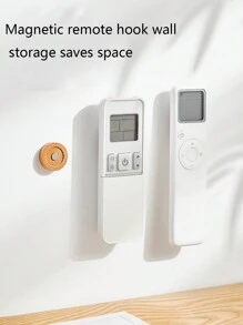 2pcs Magnetic Air Conditioner & TV Remote Control Wall Mounted Storage Hanger - Brown - View 6