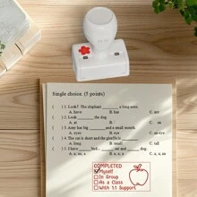 1 pieza Sello de maestro, Sello de verificación de calificaciones, Sello de aula, Sello de tarea de maestro, Sello de maestro de aula, Regreso a la escuela, Regreso a la escuela, Útiles escolares - Blanco - Ver 6