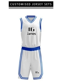 Custom Basketball Jersey Set, Unisex Students Sportswear Vest And Shorts, Team Uniforms With Print, Summer - White - View 2