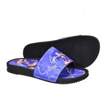 Children's Slide Slippers Men's Cartoon Boys Comfortable Lightweight Non-Slip + Glasses Watch Cap - Màu xanh lam - Xem 5