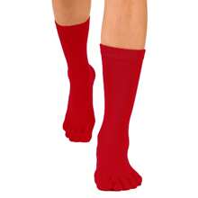 TOETOE 1 Pack Essential Mid-Calf Toe Socks For Men And Women (Fawn) - Fast Shipping And Quick Delivery