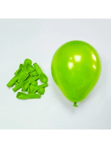 50 Flat Colored Bladder Balloon 5 Inches Small Round Balloons Decoration Party Birthday Tea Reveal Arch - Lime Green - View 3