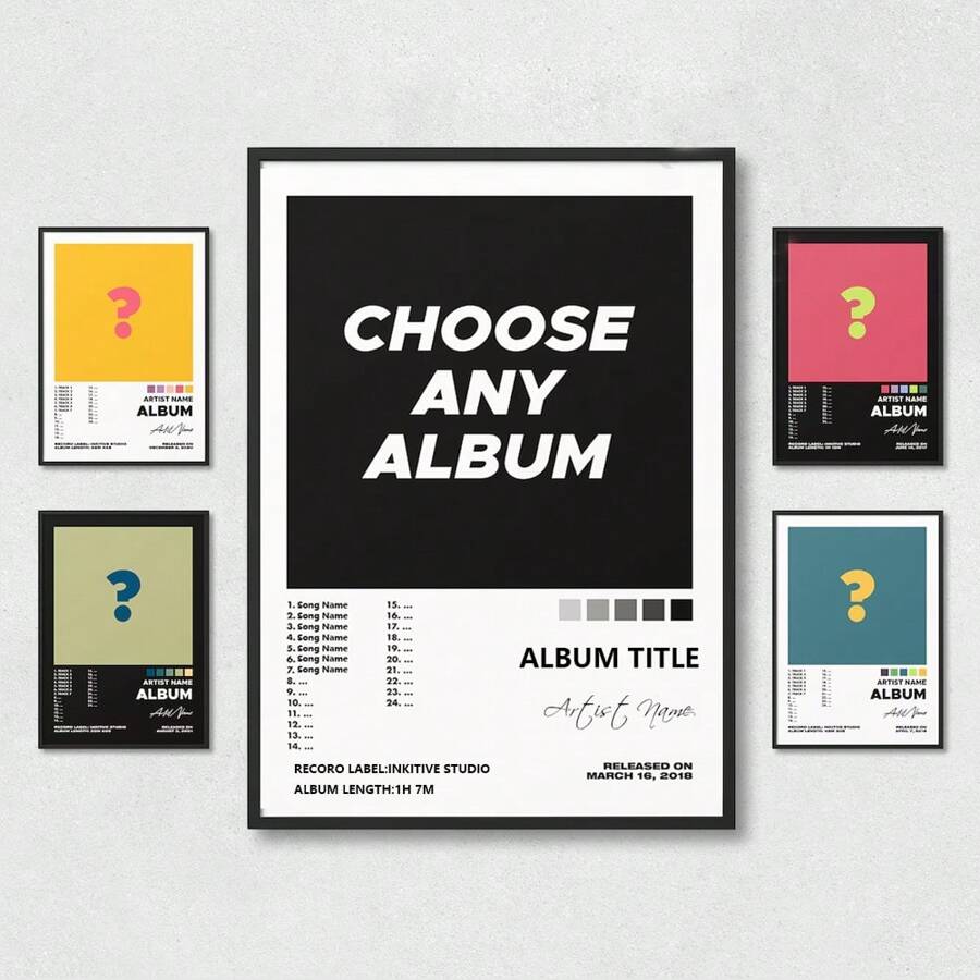 1 tấm áp phích album tùy chỉnh, nghệ thuật treo tường âm nhạc, in bìa album, chọn bất kỳ album nào, in danh sách bài hát, áp phích nghệ thuật album, trang trí treo tường nhà, trang trí không khung tinh tế, hiện đại, hợp đồng tùy chỉnh, cá nhân hóa, độc đáo quà tặng lý tưởng cho anh ấy, cô ấy, bạn trai, bạn gái, bố, mẹ, gia đình, bạn bè cho ngày kỷ niệm, ngày lễ tình nhân, ngày của mẹ, sinh nhật, ngày của trẻ em, ngày của cha, tốt nghiệp, đám cưới, tân gia phòng ăn, phòng khách, phòng ngủ, văn phòng, phòng trà, nhà - Nhiều màu - Xem 1