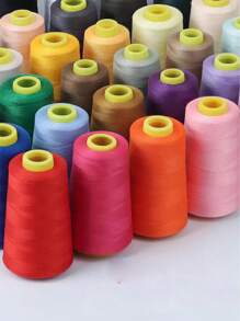 1 Rolo de Linha de Costura Doméstica 40/2 em 40 Cores, Preto e Branco, 3500 Jardas, para Artesanato em Roupas e Calças, Acessórios para Costura Manual, Linha de Costura DIY - Multicolorido - Ver 8