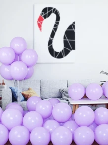 50 Plain Colorful Bladder Balloon 7 Inch Pear Shape Balloons Birthday Party Decoration Tea Reveal Arch - Caramelo Lila - Ver 6