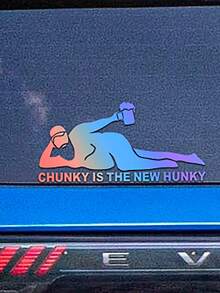 1 Pc Chunky Is The New Hunky Funny Car Decal Sticker Car Window Sticker Christmas Car Rear Window Sticker Santa Claus Car Vinyl Sticker - one-size - View 6