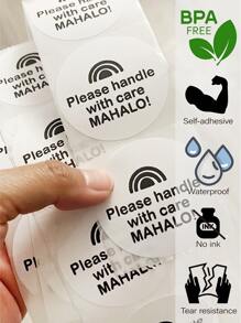 Marklife 2 Inch 50*50mm White Circle Thermal Labels, Self-Adhesive Round Labels Paper, Multi-Purpose Roll Direct Thermal Stickers For Small Business, DIY Logo Design, Barcode, Name Tag, Gift, Black On White, 150 Lables/1 Roll, 1.96"X1.96" - White - View 9