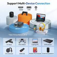 XGODY Android Projector Smart 18000 Lumen 5G WiFi Bluetooth UHD 4K Home Theater - UK Plug(220-240V) - View 11
