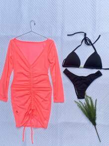 WOMEN'S BEACH KIT EXIT PLUS SLIM GLIDER WING SET - 粉紅色和黑色 - 查看 2