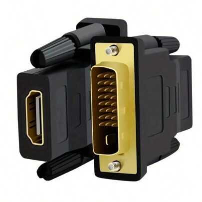 4K/30Hz 母头至 DVI 公头视频转换器适配器，24+1 针，兼容电脑、数字电视、等离子、液晶电视、投影仪